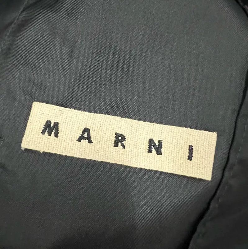 Marni Marni Black Cotton Mid-Length Coat for Women 0089 Size S / US 4 / IT 40 - 3 Thumbnail