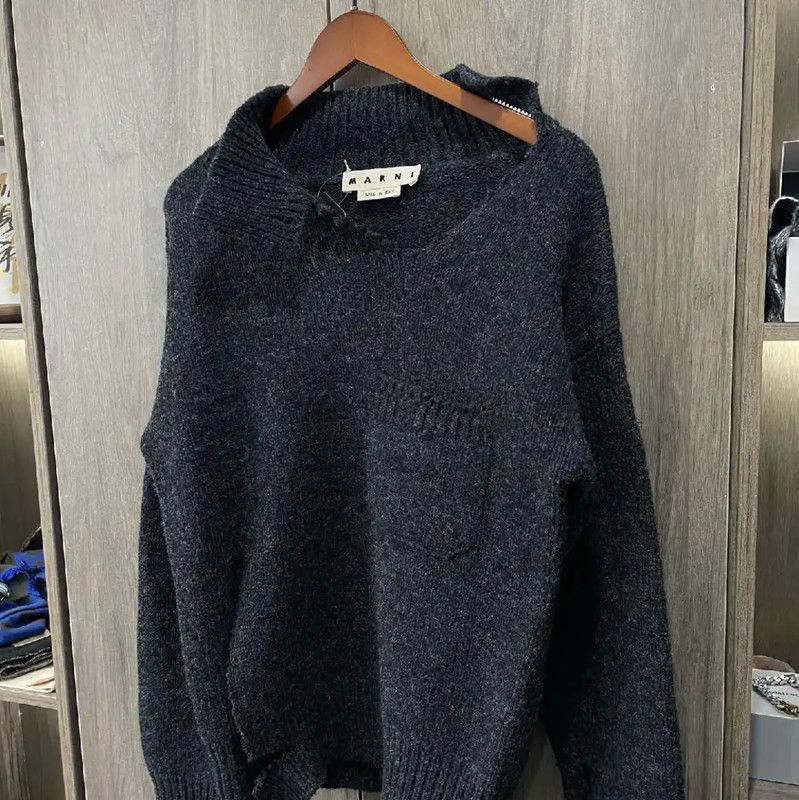 Marni Marni Black Leather Pullover Sweater 0089 Size XS / US 0-2 / IT 36-38 - 6 Thumbnail