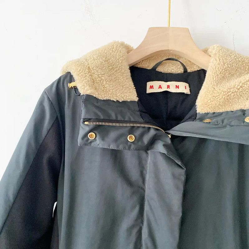 Marni MARNI Color Blocked Long Down Jacket for Women 0089 Size M / US 6-8 / IT 42-44 - 3 Thumbnail