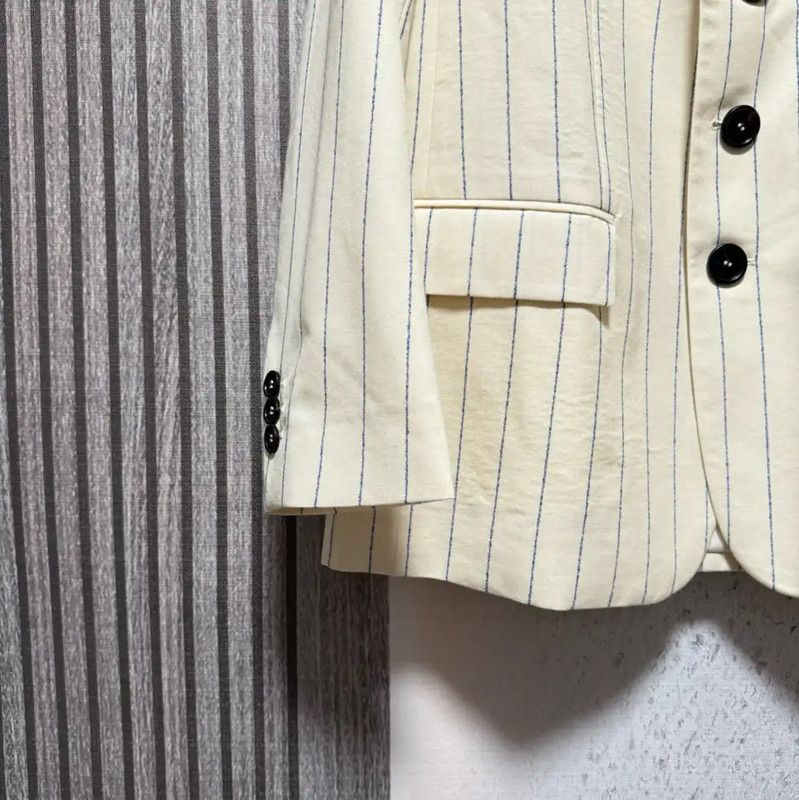 Marni Marni Beige Wool Striped Women's Jacket 0089 Size L / US 10 / IT 46 - 7 Thumbnail