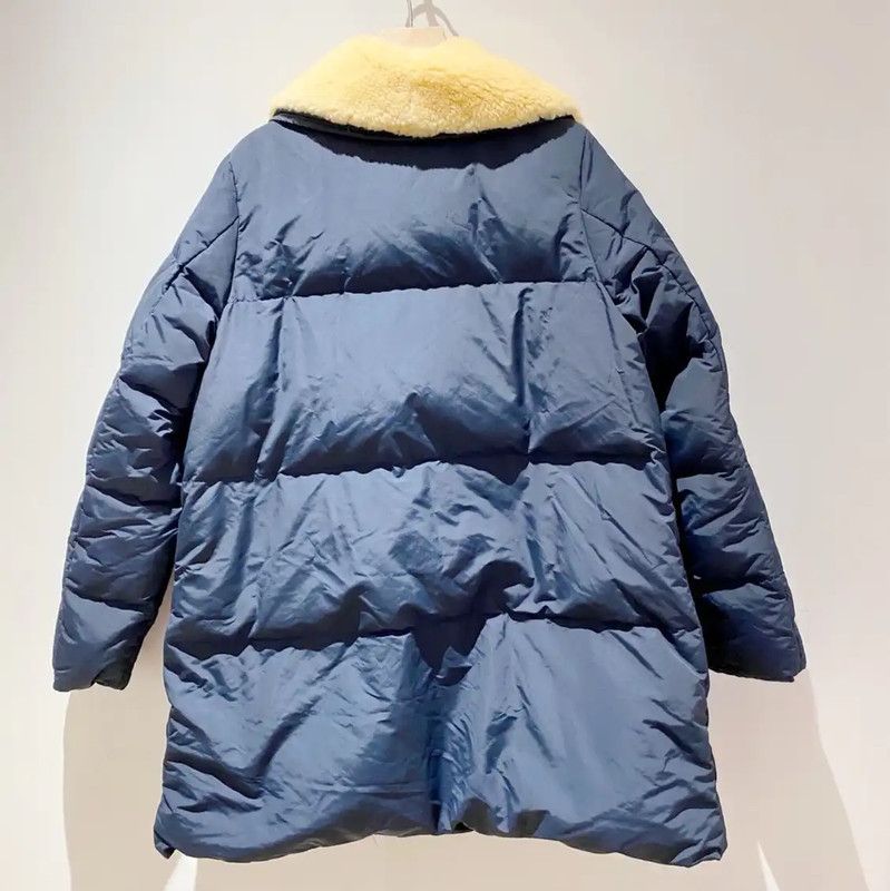 Marni MARNI Women's Navy Blue Wool Down Jacket 0089 Size S / US 4 / IT 40 - 2 Thumbnail