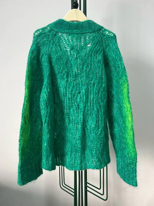 Marni Marni Green Cotton Knit Long Cardigan 0089 Size S / US 4 / IT 40 - 2 Thumbnail