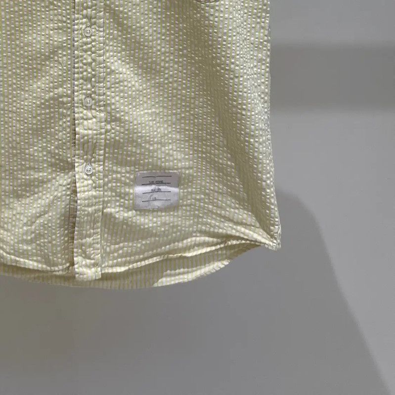 Thom Browne Thom Browne Yellow Striped Short Sleeve Shirt 0089 Size S / US 4 / IT 40 - 2 Thumbnail
