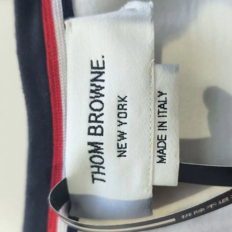 Thom Browne Thom Browne Women's White Cotton T-Shirt 0089 Size S / US 4 / IT 40 - 4 Thumbnail