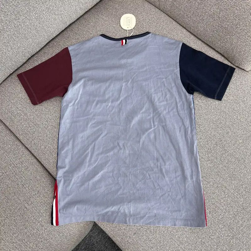 Thom Browne Thom Browne Women's Blue Cotton T-Shirt 0089 Size S / US 4 / IT 40 - 2 Thumbnail