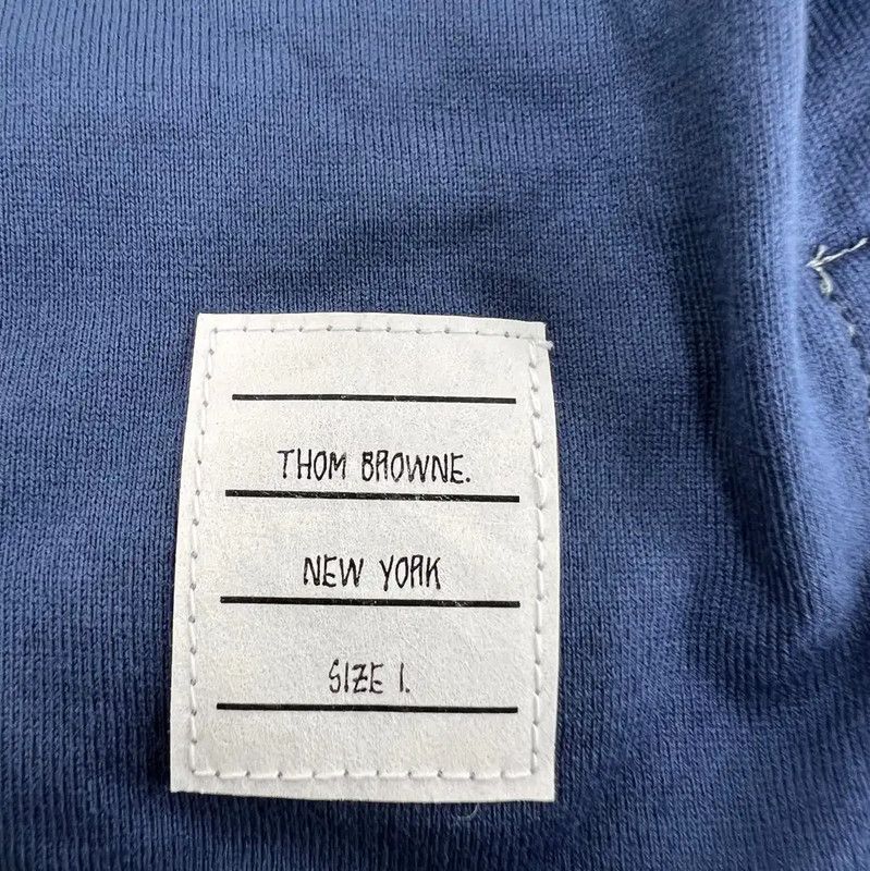 Thom Browne Thom Browne Women's Blue Cotton T-Shirt 0089 Size S / US 4 / IT 40 - 4 Thumbnail
