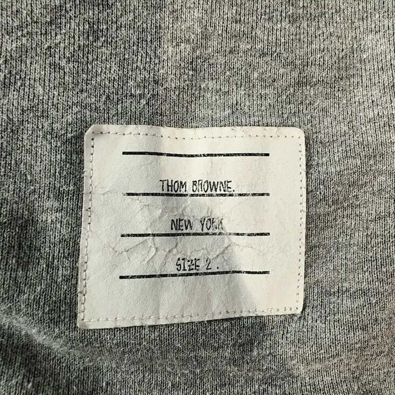 Thom Browne Thom Browne Gray Cotton Women's Sweatshirt 0089 Size L / US 10 / IT 46 - 4 Thumbnail