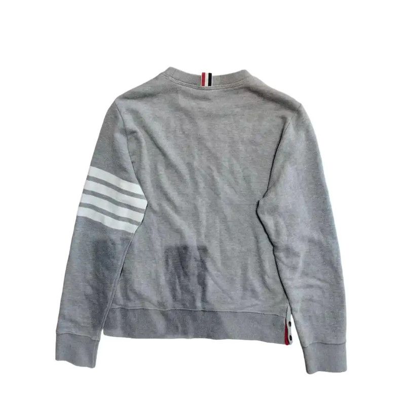Thom Browne Thom Browne Gray Cotton Women's Sweatshirt 0089 Size L / US 10 / IT 46 - 2 Thumbnail