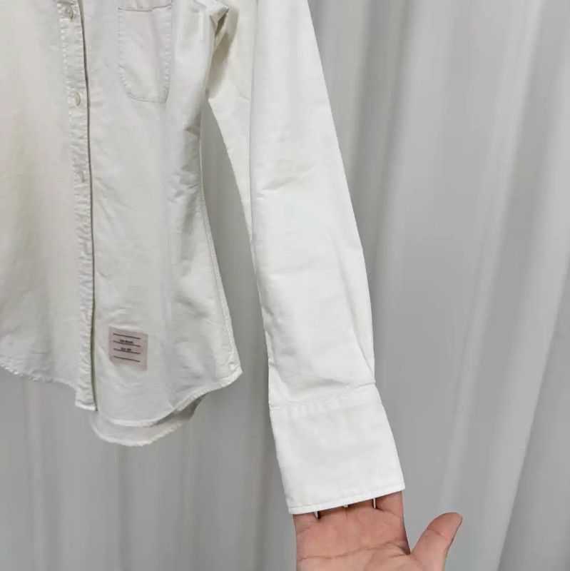 Thom Browne Thom Browne Striped White Long Sleeve Shirt 0089 Size XL / US 12-14 / IT 48-50 - 4 Thumbnail