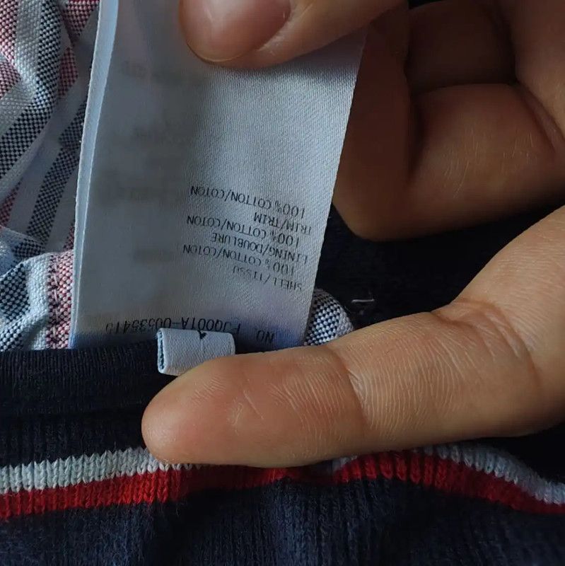 Thom Browne Thom Browne Navy Cotton Casual Pants for Women 0089 Size 25" / US 0 / IT 36 - 6 Thumbnail