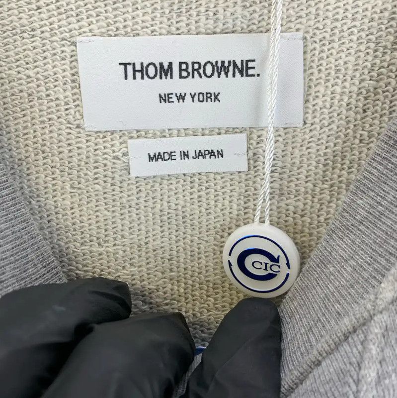 Thom Browne Thom Browne Gray Striped Women's Sweatshirt 0089 Size ONE SIZE - 3 Thumbnail