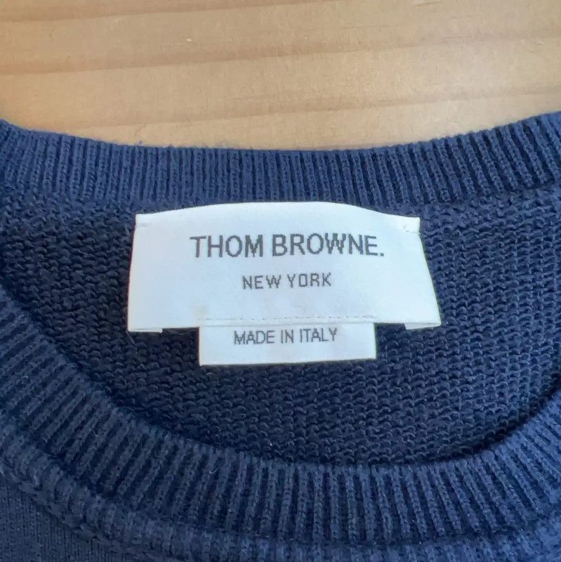 Thom Browne Thom Browne Navy Cotton Dress for Women 0089 Size S / US 4 / IT 40 - 5 Thumbnail