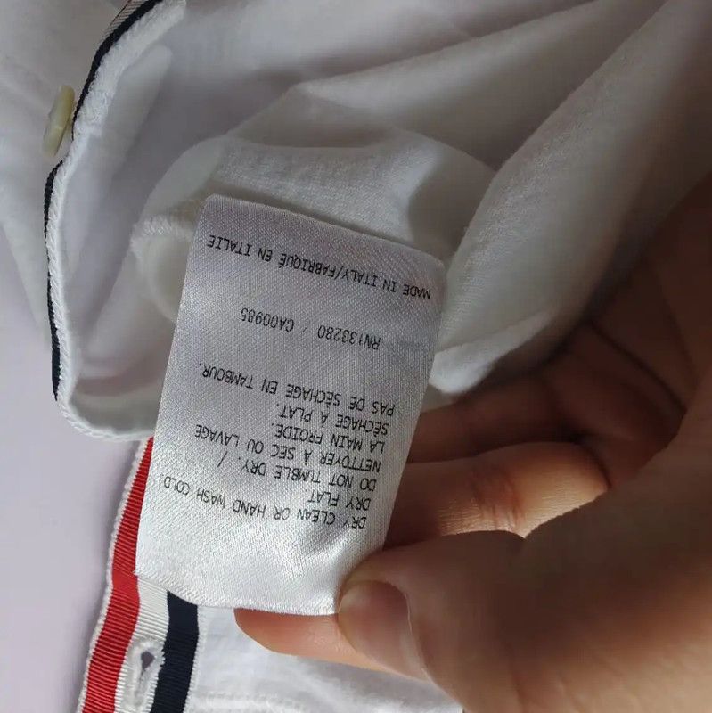 Thom Browne Thom Browne Women's White Cotton T-Shirt 0089 Size S / US 4 / IT 40 - 7 Thumbnail