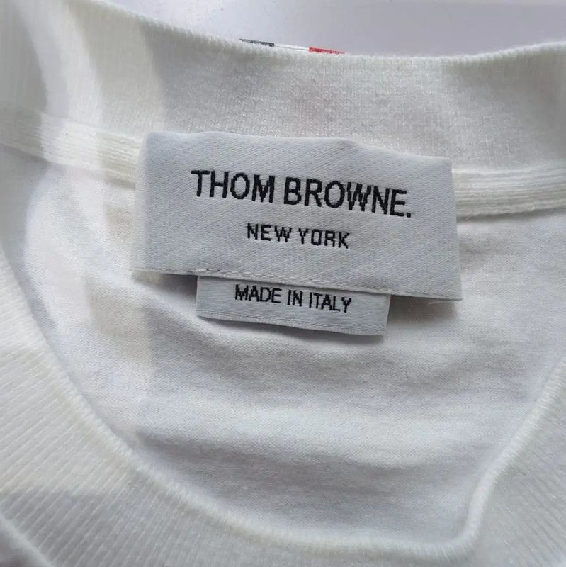 Thom Browne Thom Browne Women's White Cotton T-Shirt 0089 Size S / US 4 / IT 40 - 4 Thumbnail