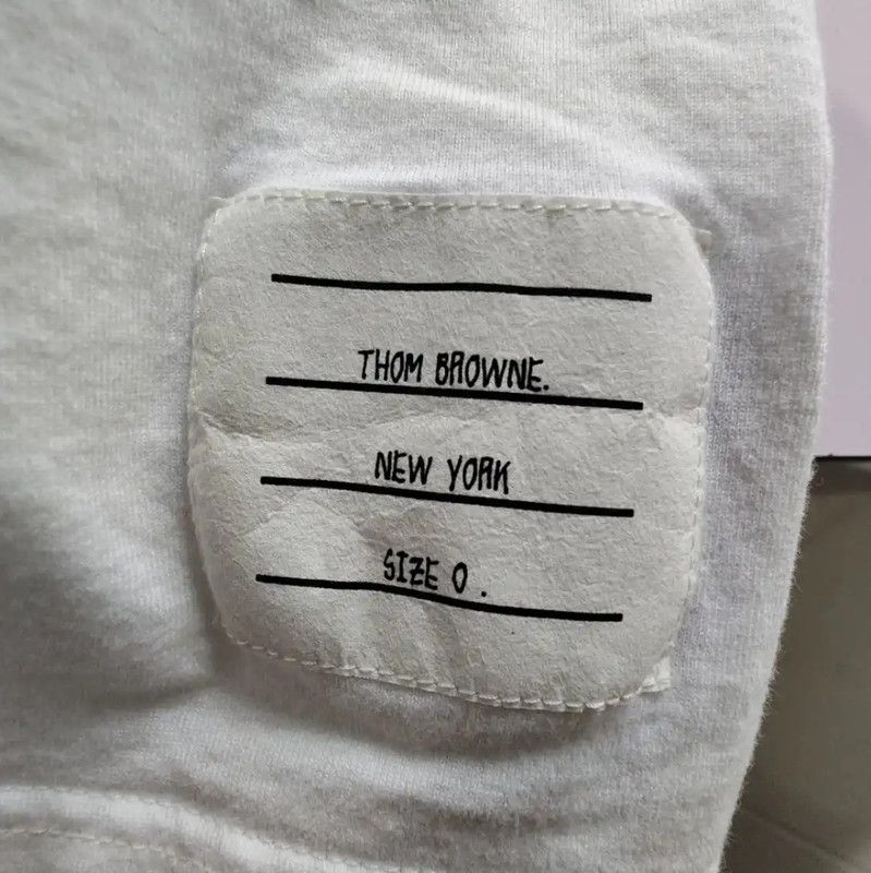 Thom Browne Thom Browne Women's White Cotton T-Shirt 0089 Size S / US 4 / IT 40 - 3 Thumbnail