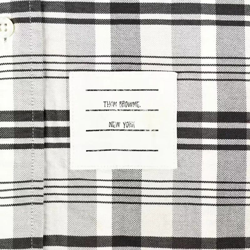 Thom Browne Thom Browne Gray Plaid Cotton Blend Shirt 0089 Size S / US 4 / IT 40 - 4 Thumbnail
