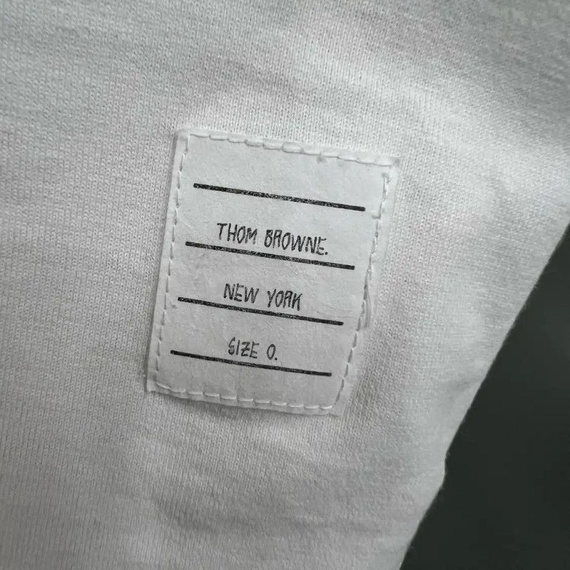 Thom Browne Thom Browne White Cotton Short Sleeve T-Shirt 0089 Size ONE SIZE - 2 Thumbnail
