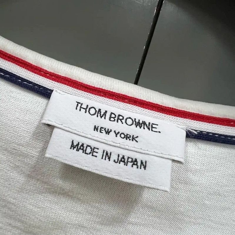Thom Browne Thom Browne White Cotton Short Sleeve T-Shirt 0089 Size ONE SIZE - 3 Thumbnail