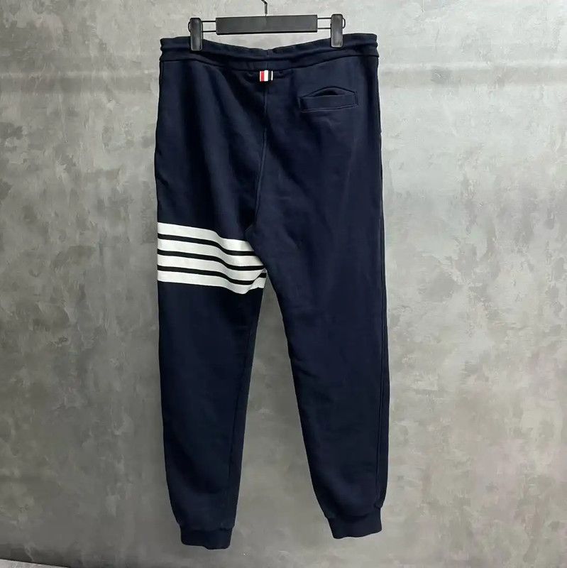 Thom Browne Thom Browne Women's Navy Cotton Relaxed Pants 0089 Size 23" - 2 Thumbnail
