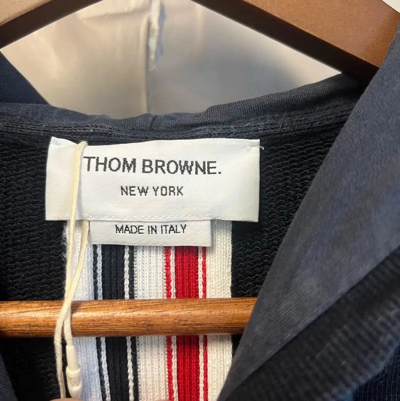 Thom Browne Thom Browne Navy Cotton Women's Hoodie 0089 Size S / US 4 / IT 40 - 4 Thumbnail