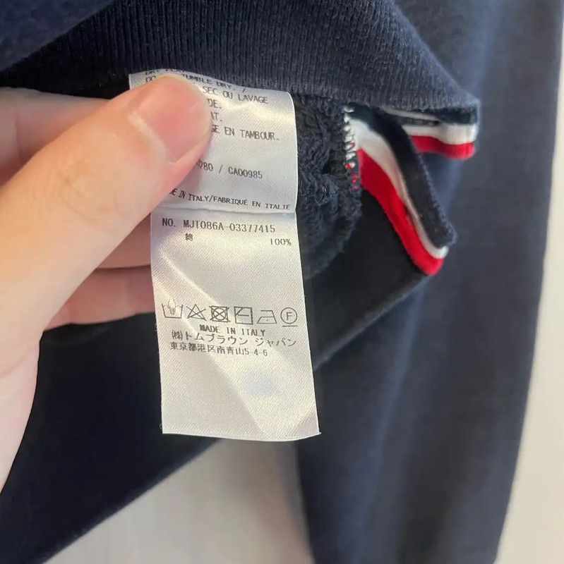 Thom Browne Thom Browne Navy Cotton Women's Hoodie 0089 Size S / US 4 / IT 40 - 5 Thumbnail
