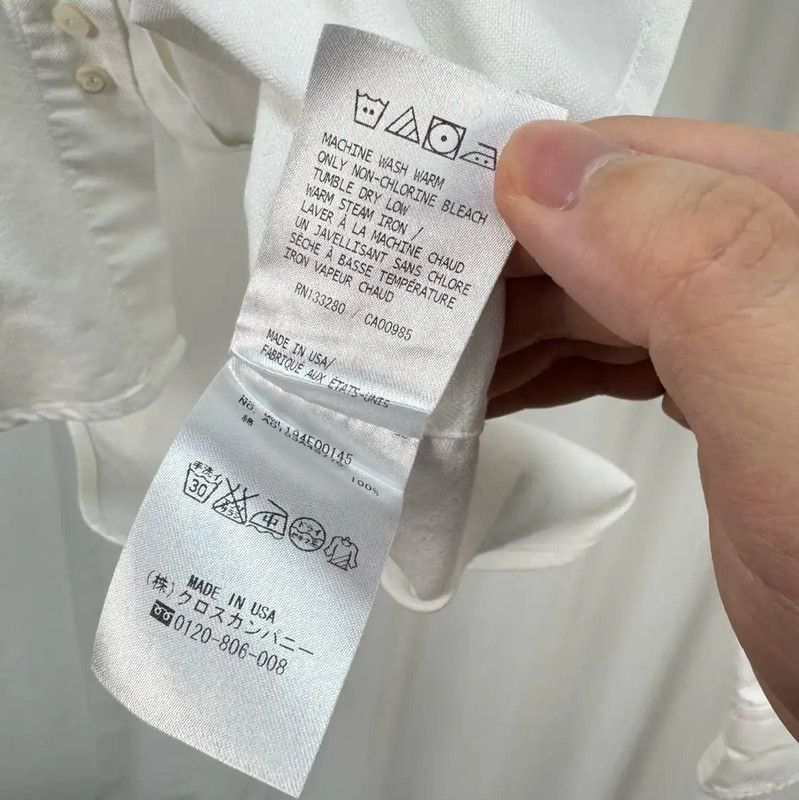Thom Browne Thom Browne White Cotton Long Sleeve Shirt 0089 Size M / US 6-8 / IT 42-44 - 8 Thumbnail