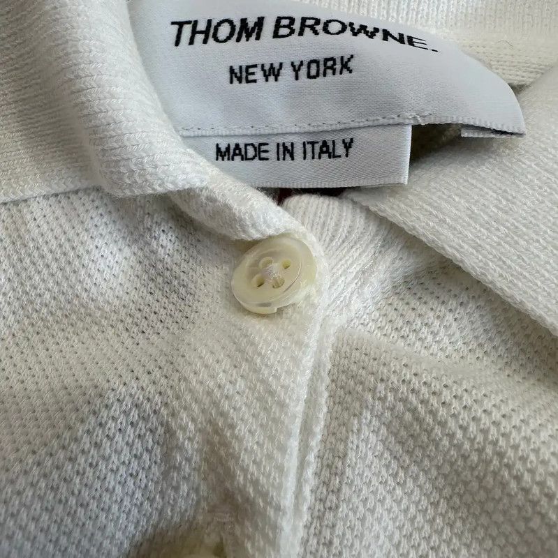 Thom Browne Thom Browne White Striped Cotton Dress for Women 0089 Size S / US 4 / IT 40 - 8 Thumbnail