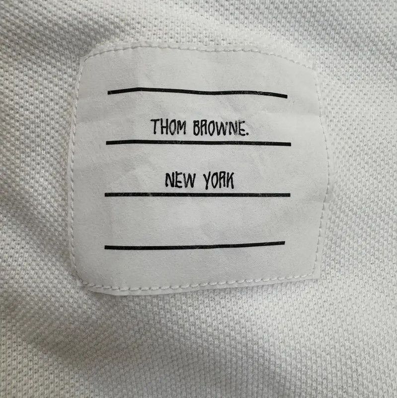 Thom Browne Thom Browne White Striped Cotton Dress for Women 0089 Size S / US 4 / IT 40 - 6 Thumbnail