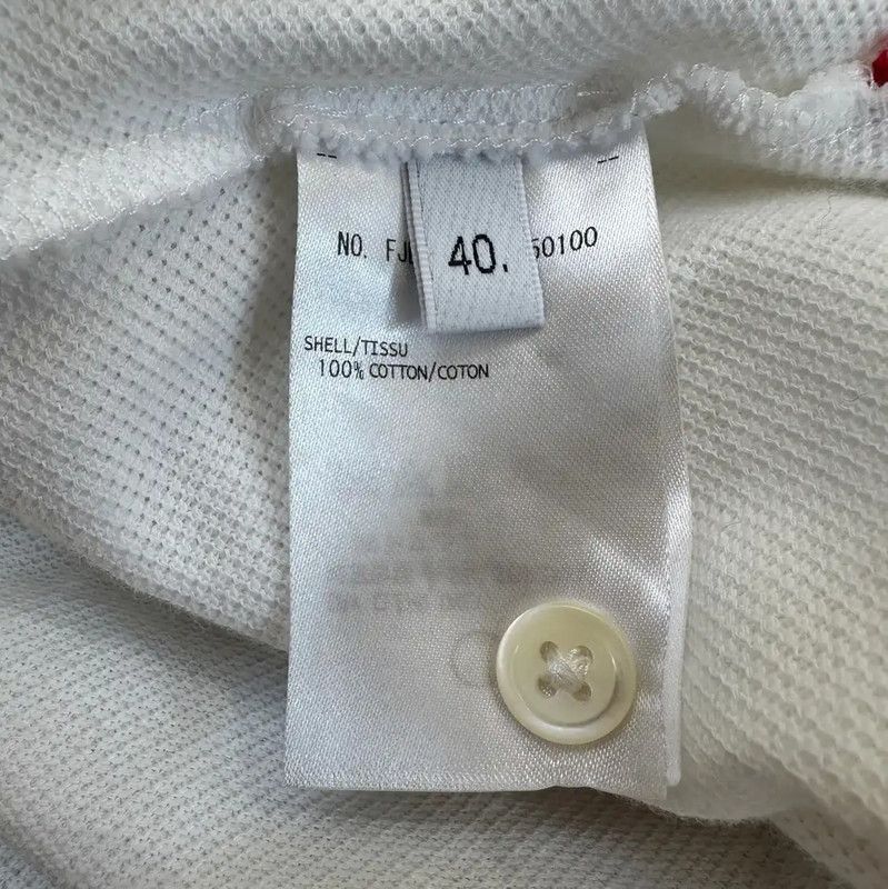 Thom Browne Thom Browne White Striped Cotton Dress for Women 0089 Size S / US 4 / IT 40 - 7 Thumbnail