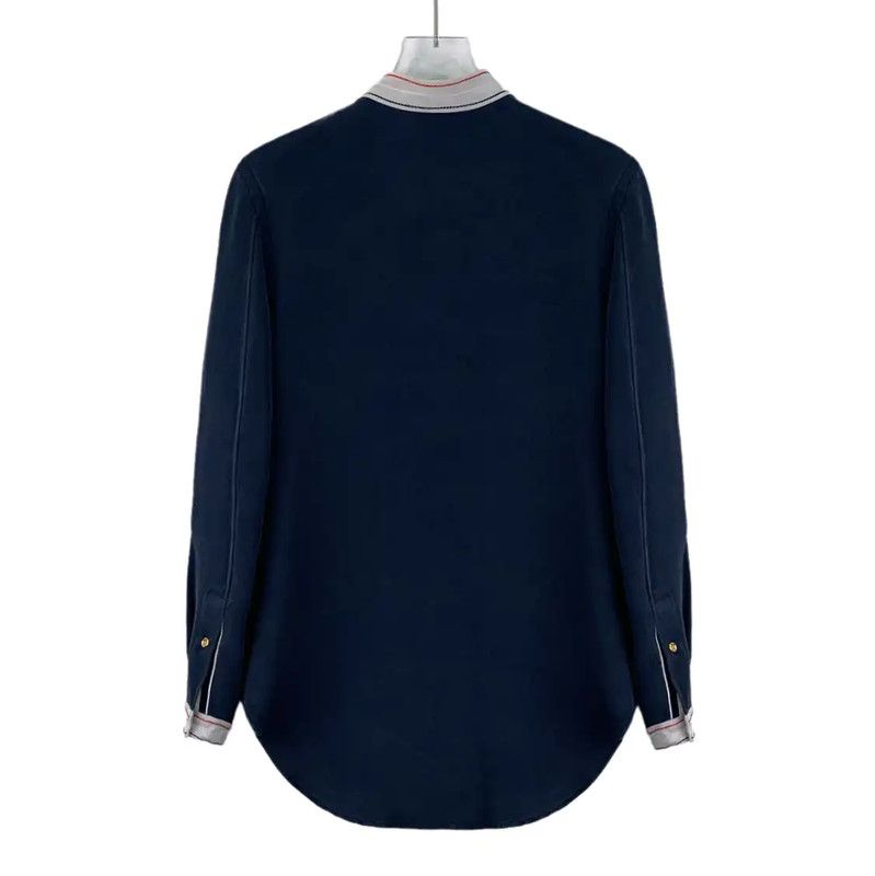 Thom Browne Thom Browne Navy Cotton Women's Shirt 0089 Size S / US 4 / IT 40 - 2 Thumbnail