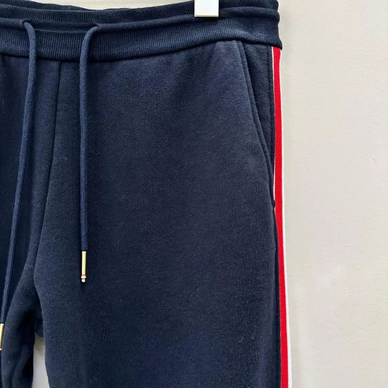 Thom Browne Thom Browne Navy Striped Cotton Lounge Pants 0089 Size 27" / US 4 / IT 40 - 2 Thumbnail