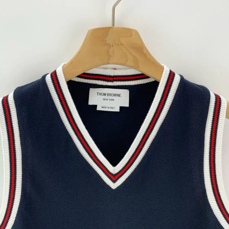 Thom Browne Thom Browne Blue Sleeveless Dress for Women 0089 Size M / US 6-8 / IT 42-44 - 3 Thumbnail