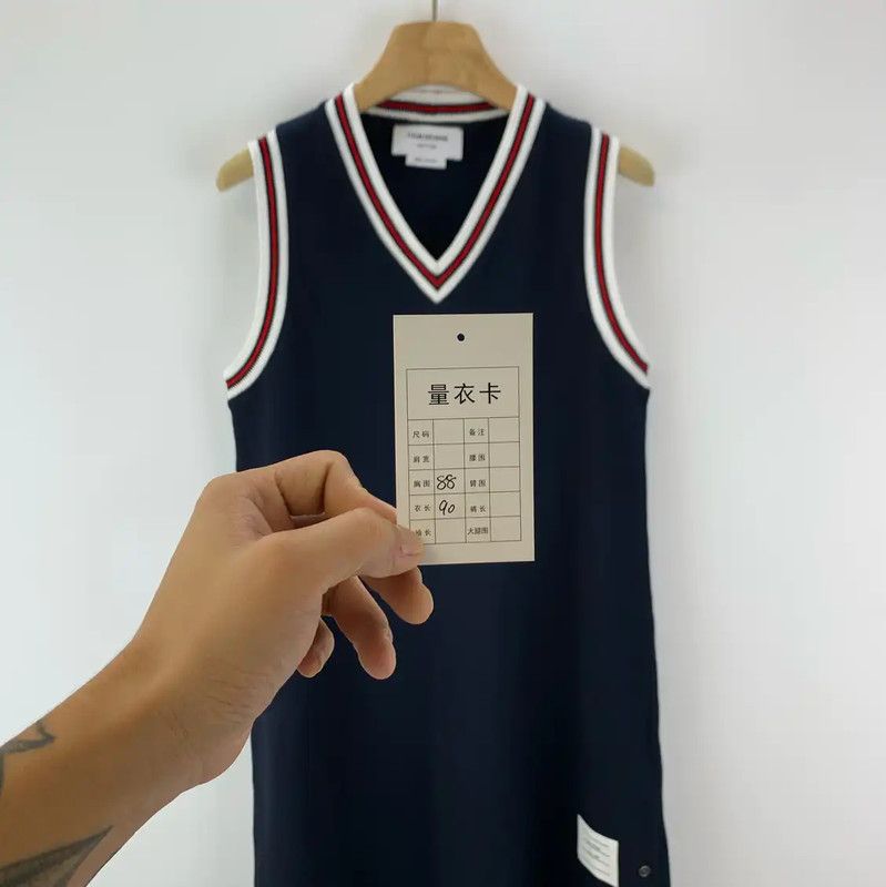 Thom Browne Thom Browne Blue Sleeveless Dress for Women 0089 Size M / US 6-8 / IT 42-44 - 6 Thumbnail