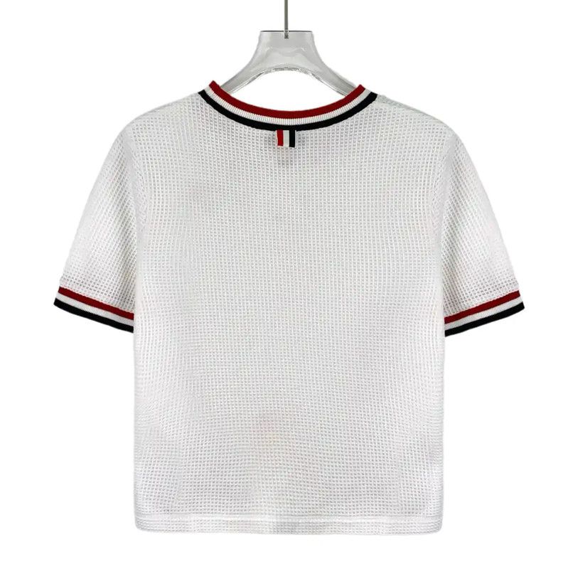 Thom Browne Thom Browne White Cotton Women's T-Shirt 0089 Size S / US 4 / IT 40 - 2 Thumbnail