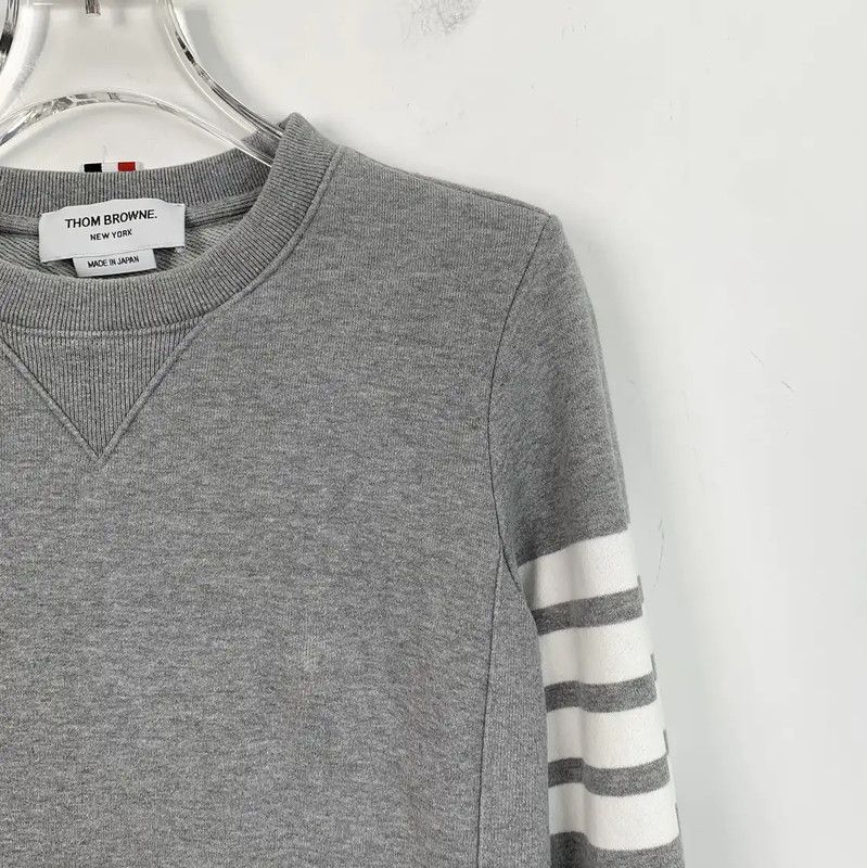 Thom Browne Thom Browne Gray Cotton Sweatshirt for Women 0089 Size M / US 6-8 / IT 42-44 - 3 Thumbnail