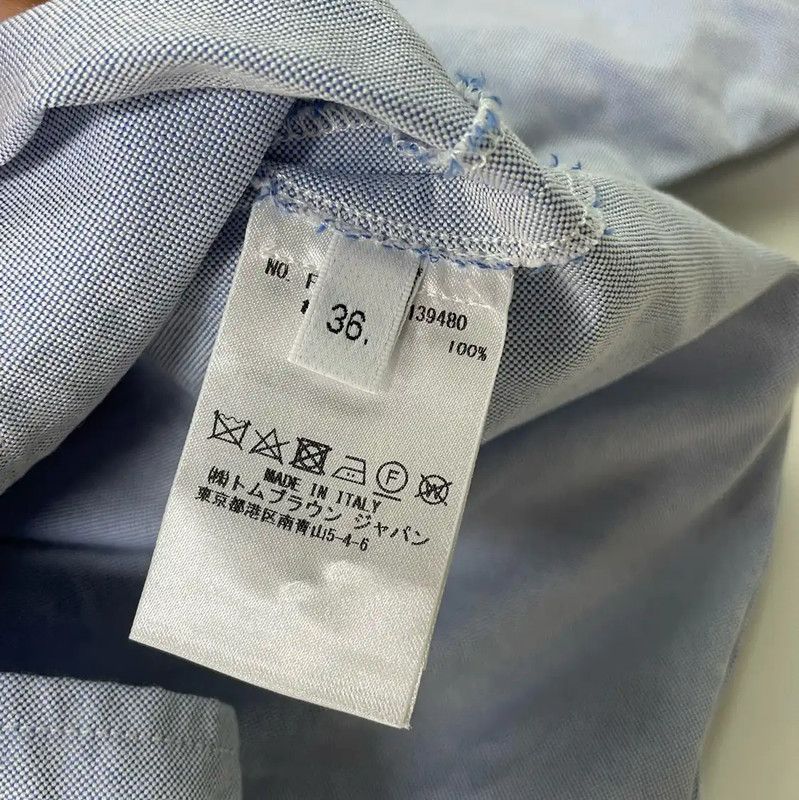 Thom Browne Thom Browne Stylish Blue Short Sleeve Blouse 0089 Size M / US 6-8 / IT 42-44 - 6 Thumbnail