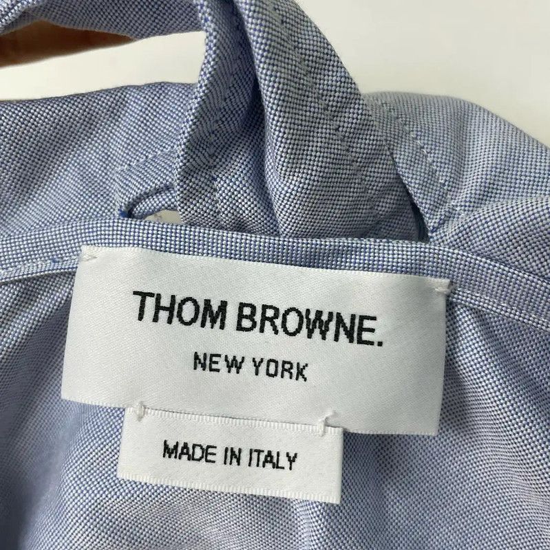 Thom Browne Thom Browne Stylish Blue Short Sleeve Blouse 0089 Size M / US 6-8 / IT 42-44 - 5 Thumbnail