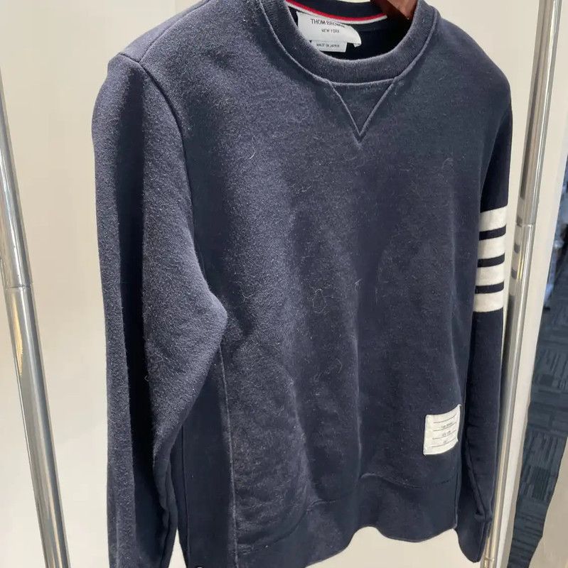 Thom Browne Thom Browne Women's Long Sleeve Dark Blue Hoodie 0089 Size S / US 4 / IT 40 - 3 Thumbnail