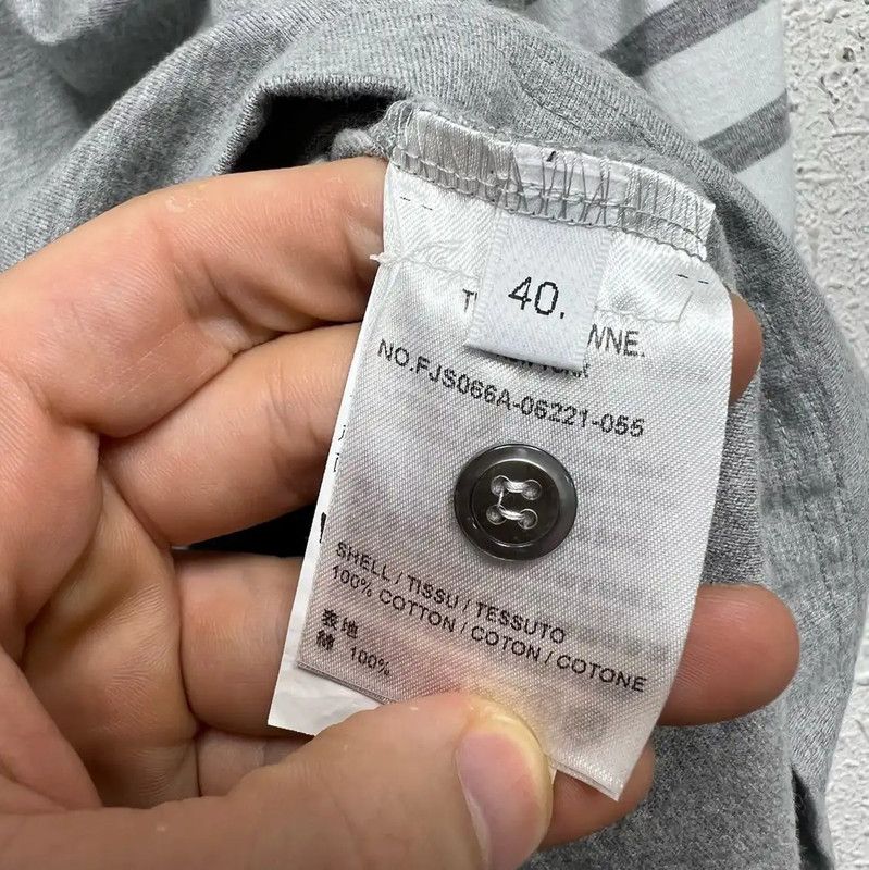 Thom Browne Thom Browne Gray Logo Long Sleeve Sweatshirt 0089 Size ONE SIZE - 5 Thumbnail