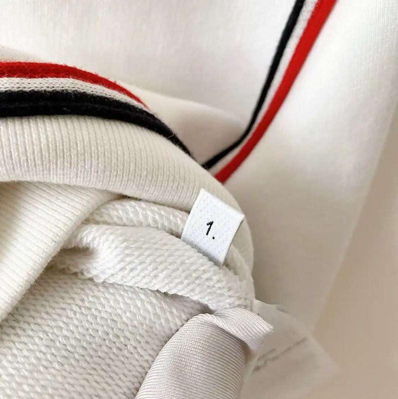 Thom Browne Thom Browne White Cotton Long Sleeve Sweatshirt 0089 Size M / US 6-8 / IT 42-44 - 10 Thumbnail