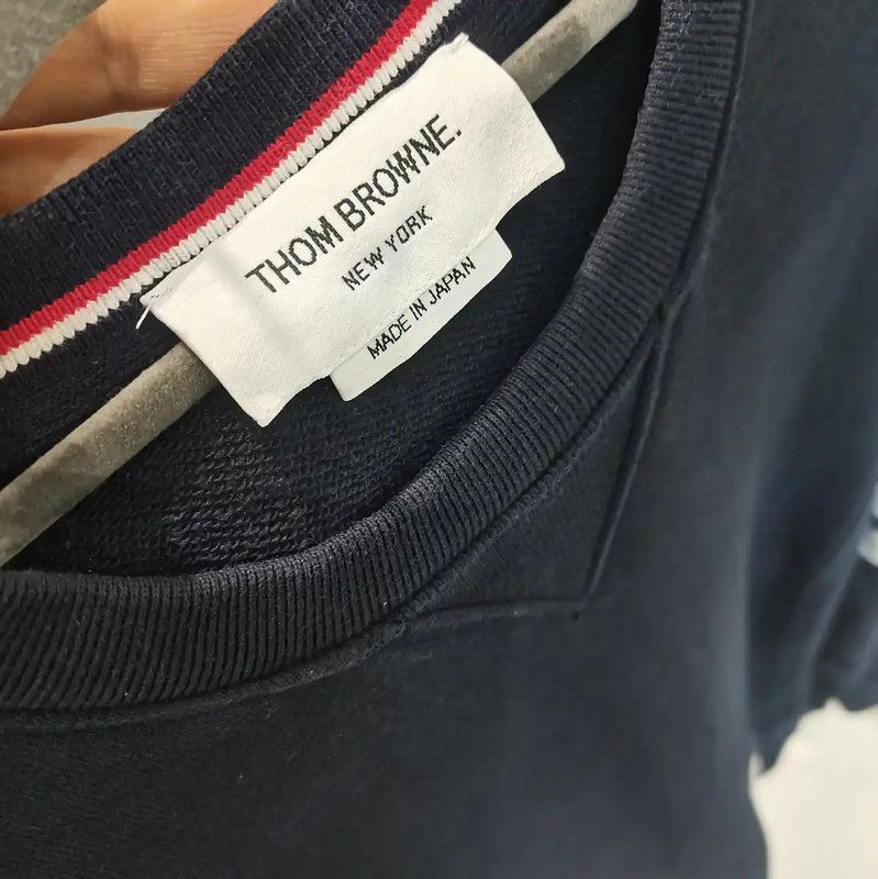 Thom Browne Thom Browne Navy Cotton Women's Sweatshirt 0089 Size S / US 4 / IT 40 - 6 Thumbnail