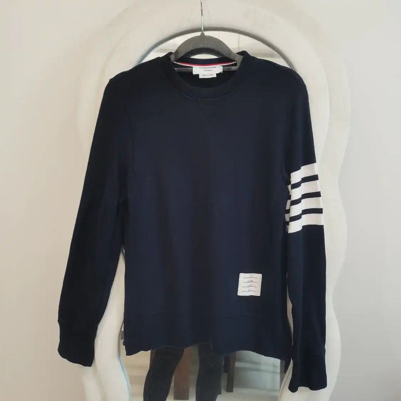 Thom Browne Thom Browne Navy Cotton Women's Sweatshirt 0089 Size S / US 4 / IT 40 - 2 Thumbnail