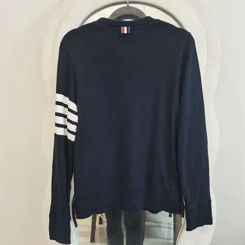 Thom Browne Thom Browne Navy Cotton Women's Sweatshirt 0089 Size S / US 4 / IT 40 - 3 Thumbnail