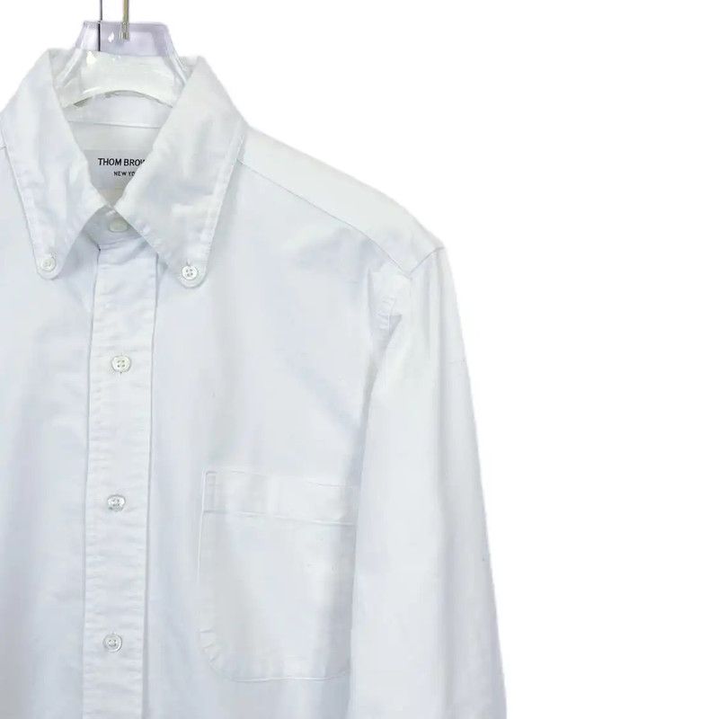 Thom Browne Thom Browne White Cotton Long Sleeve Shirt 0089 Size XS / US 0-2 / IT 36-38 - 3 Thumbnail