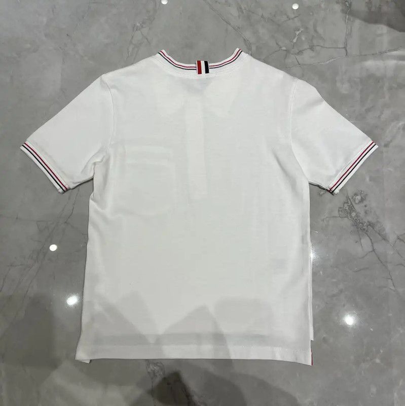 Thom Browne Thom Browne White Striped Summer T-Shirt 0089 Size S / US 4 / IT 40 - 2 Thumbnail