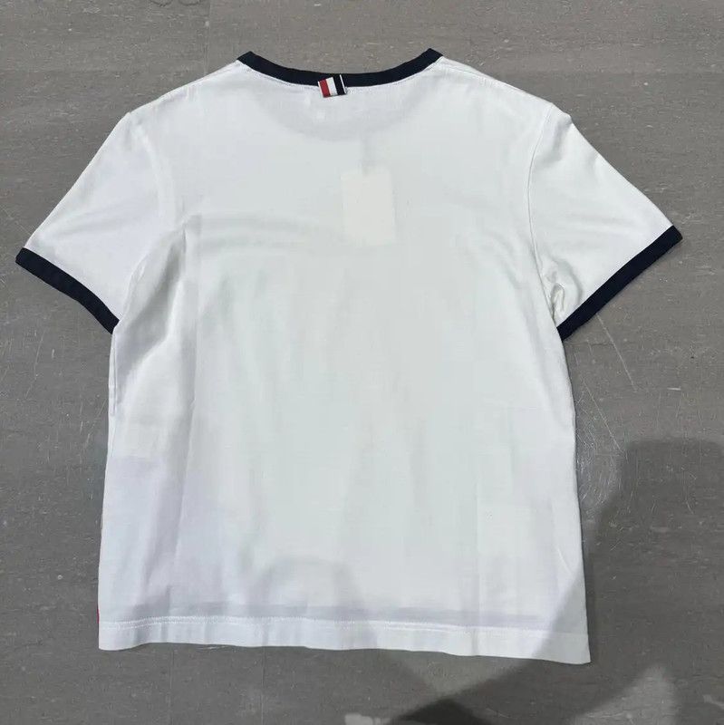 Thom Browne Thom Browne Women's Short Sleeve White T-Shirt 0089 Size S / US 4 / IT 40 - 2 Thumbnail