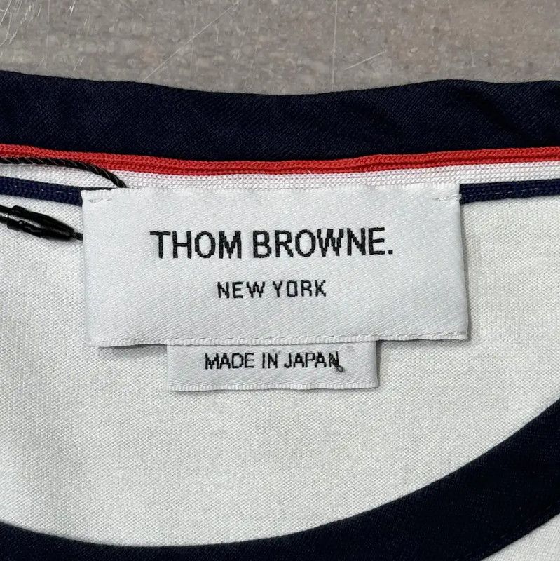 Thom Browne Thom Browne Women's Short Sleeve White T-Shirt 0089 Size S / US 4 / IT 40 - 3 Thumbnail