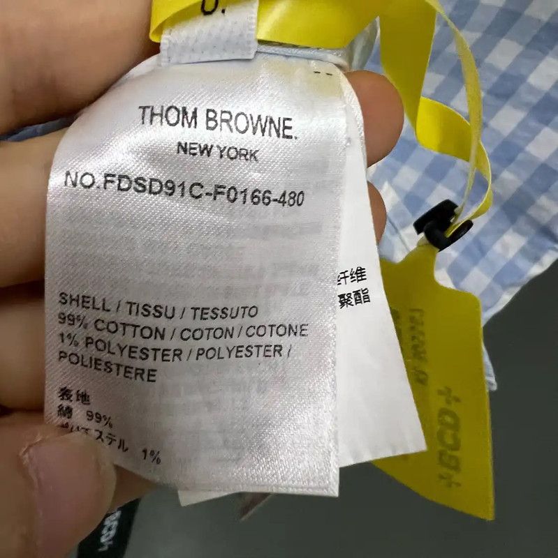 Thom Browne Thom Browne Blue Gingham Short Sleeve Shirt 0089 Size ONE SIZE - 5 Thumbnail
