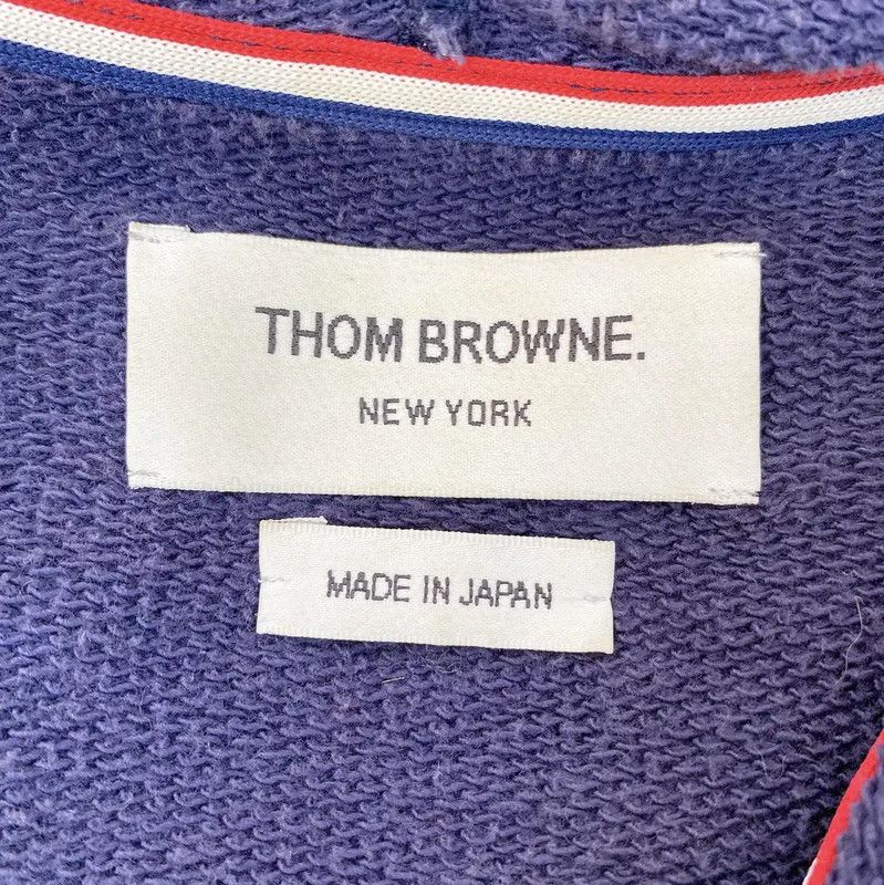 Thom Browne Thom Browne Blue Cotton Long Sleeve Hoodie 0089 Size XS / US 0-2 / IT 36-38 - 6 Thumbnail