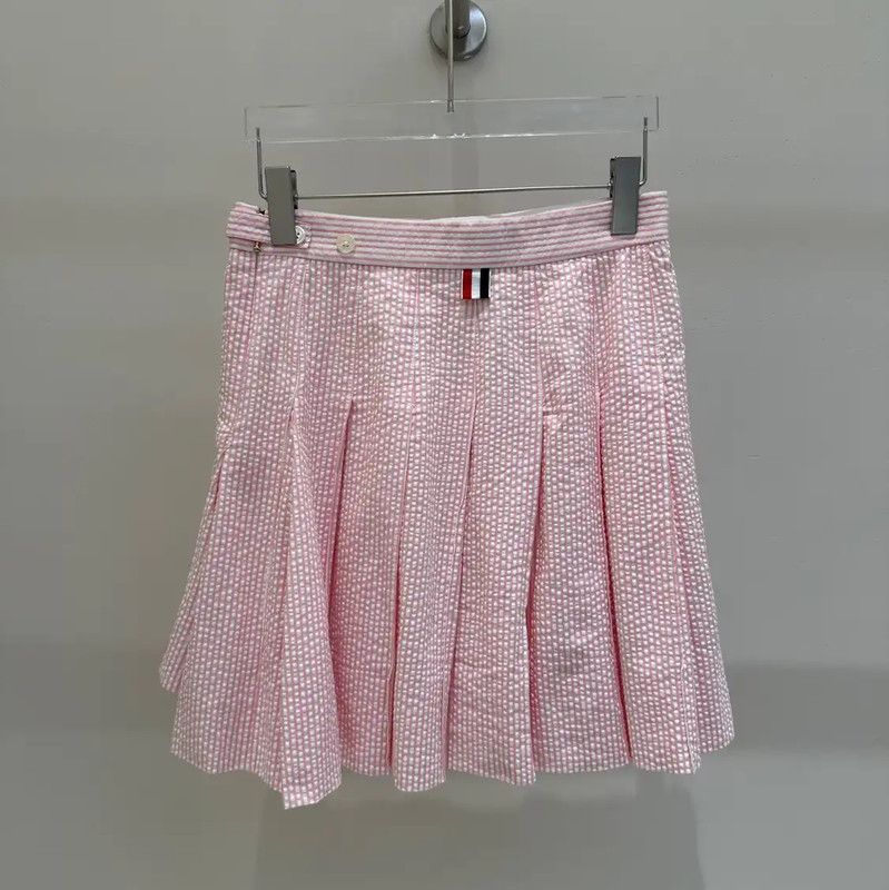 Thom Browne Thom Browne Pink Pleated Skirt for Women 0089 Size 28" / US 6 / IT 42 - 4 Thumbnail